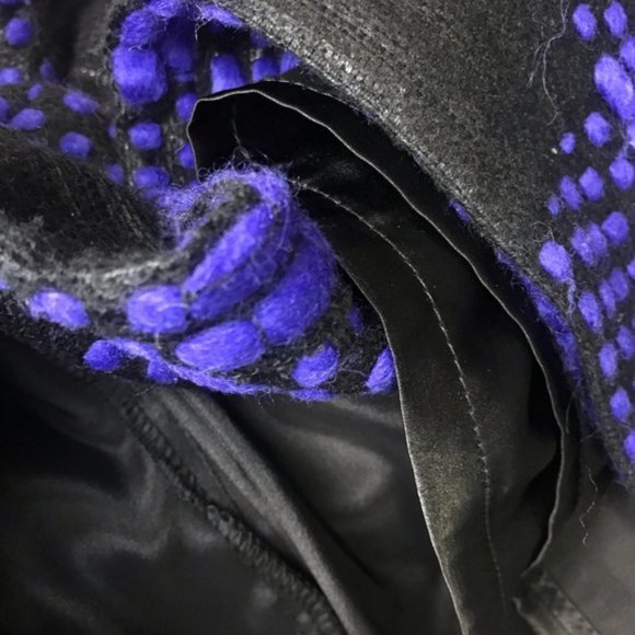 Milly of New York Black & Purple Block Mini Skirt - Picture 7 of 10